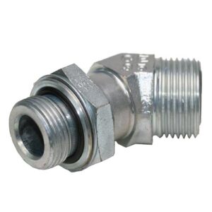 45° Adjustable Male Stud Elbow with O-Ring and Washer Thread BSP Parallel