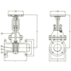 PN 10-16-25 Cast Steel Gate Valve