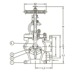 F7350 10K Cast Steel Angle Hull Valve
