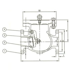F7373 10K Cast Iron Swing Check Valves