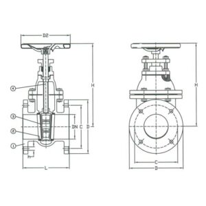 PN 10 Cast Steel Gate Valve