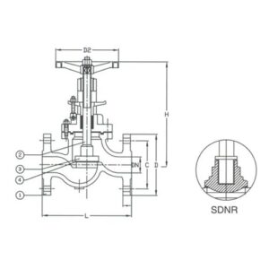 PN 100 Cast Steel Globe SDNR Valve