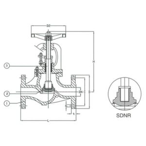 PN 16 Bronze Globe Bolted Bonnet SDNR Valve