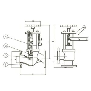 PN 40 Cast Steel Quick Closing Angle Valve