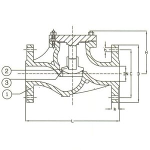 PN 40 Cast Steel Lift Check Globe Pattern Valve