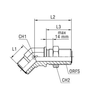 45° Bulkhead Elbow