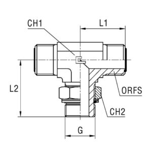 Adjustable Male Stud Branch Tee with O-Ring and Washer Thread BSP Parallel