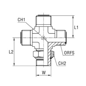 Adjustable Male Stud Cross with O-Ring Thread UNF/UN-2A
