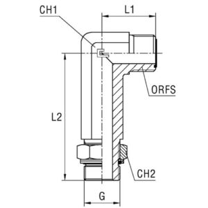 Long Adjustable Male Stud Elbow with O-Ring and Washer Thread BSP Parallel