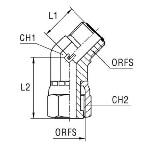 Crimped Nut 45° Elbow